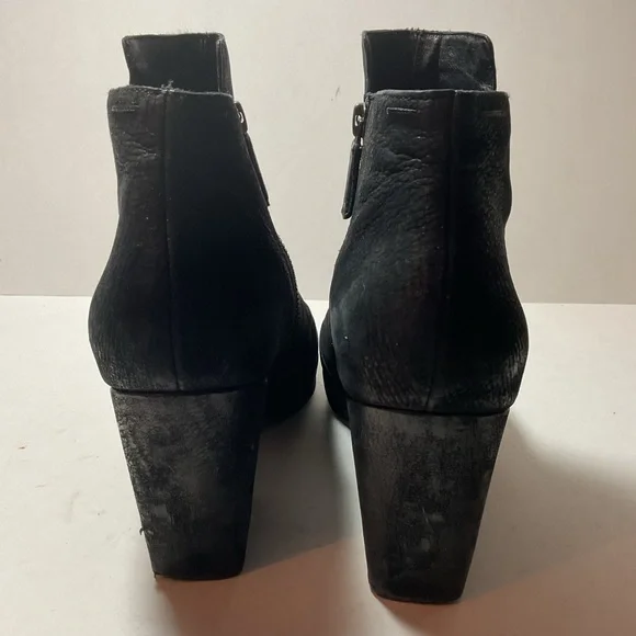 Eileen Fisher Black Leather Booties - Picture 8 of 14